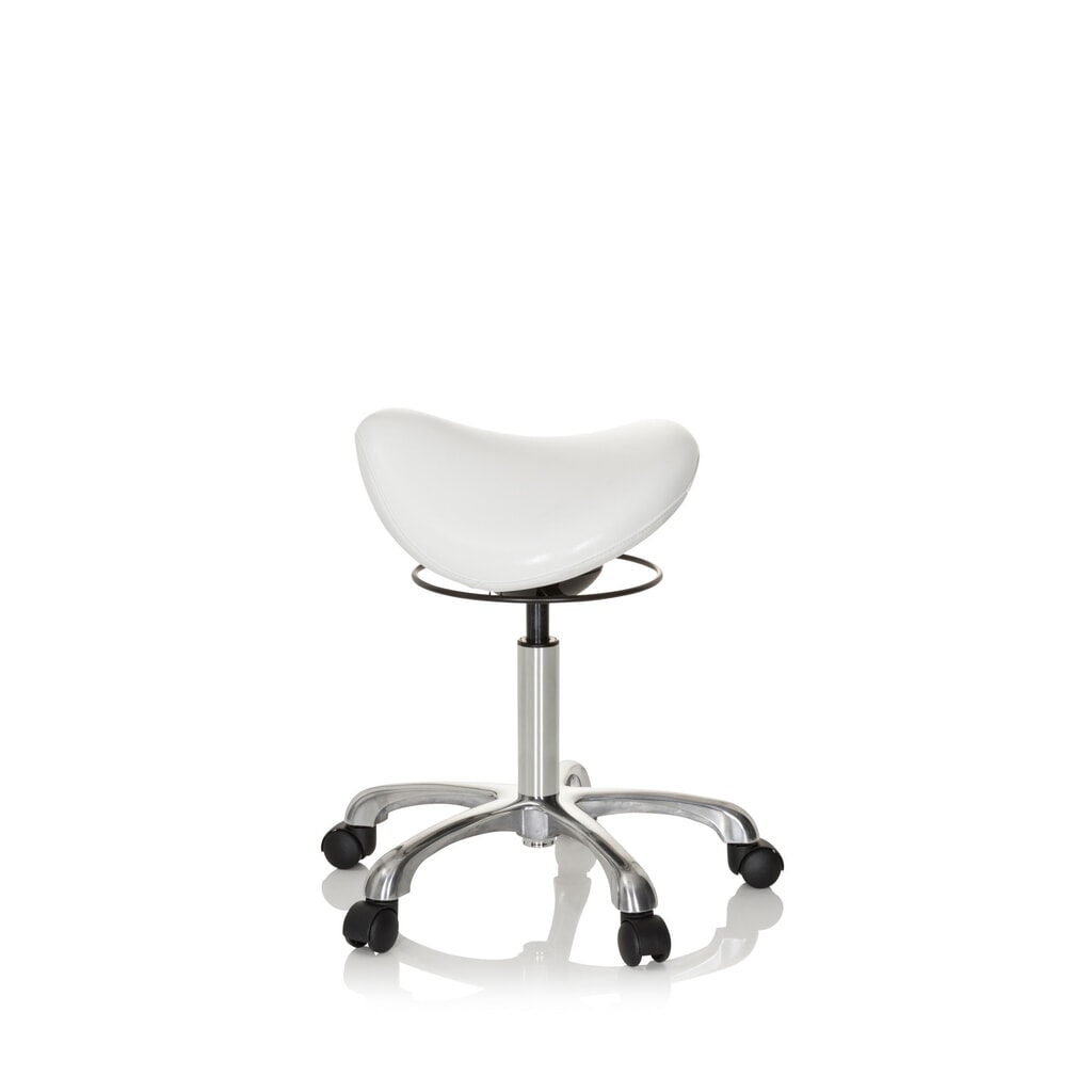 hjh OFFICE tabouret ergonomique / tabouret-selle ORTHO SIT PU similicuir, blanc N° de l'image du produit 9 : hjh OFFICE tabouret ergonomique / tabouret-selle ORTHO SIT PU similicuir, blanc