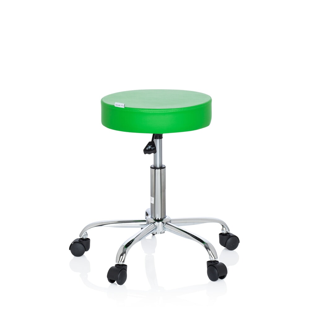 N° de l'image du produit 3 : Tabouret ergonomique / tabouret pivotant hjh OFFICE OPERATOR II similicuir, vert