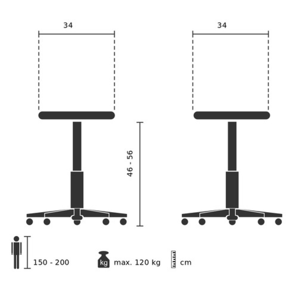Numéro de l'image du produit 10: Tabouret / tabouret pivotant hjh OFFICE OPERATOR II similicuir, bleu