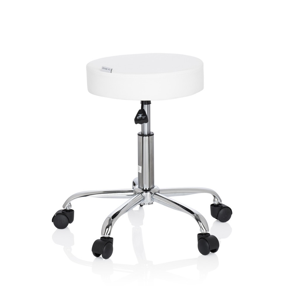 Numéro de l'image du produit 3: Tabouret / tabouret pivotant hjh OFFICE OPERATOR II similicuir, blanc