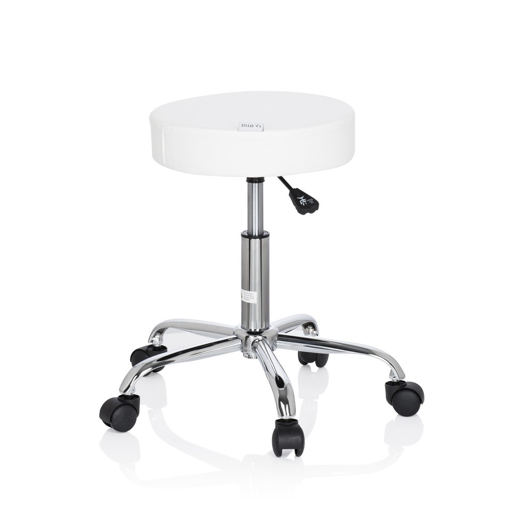 Numéro de l'image du produit 4: Tabouret / tabouret pivotant hjh OFFICE OPERATOR II similicuir, blanc