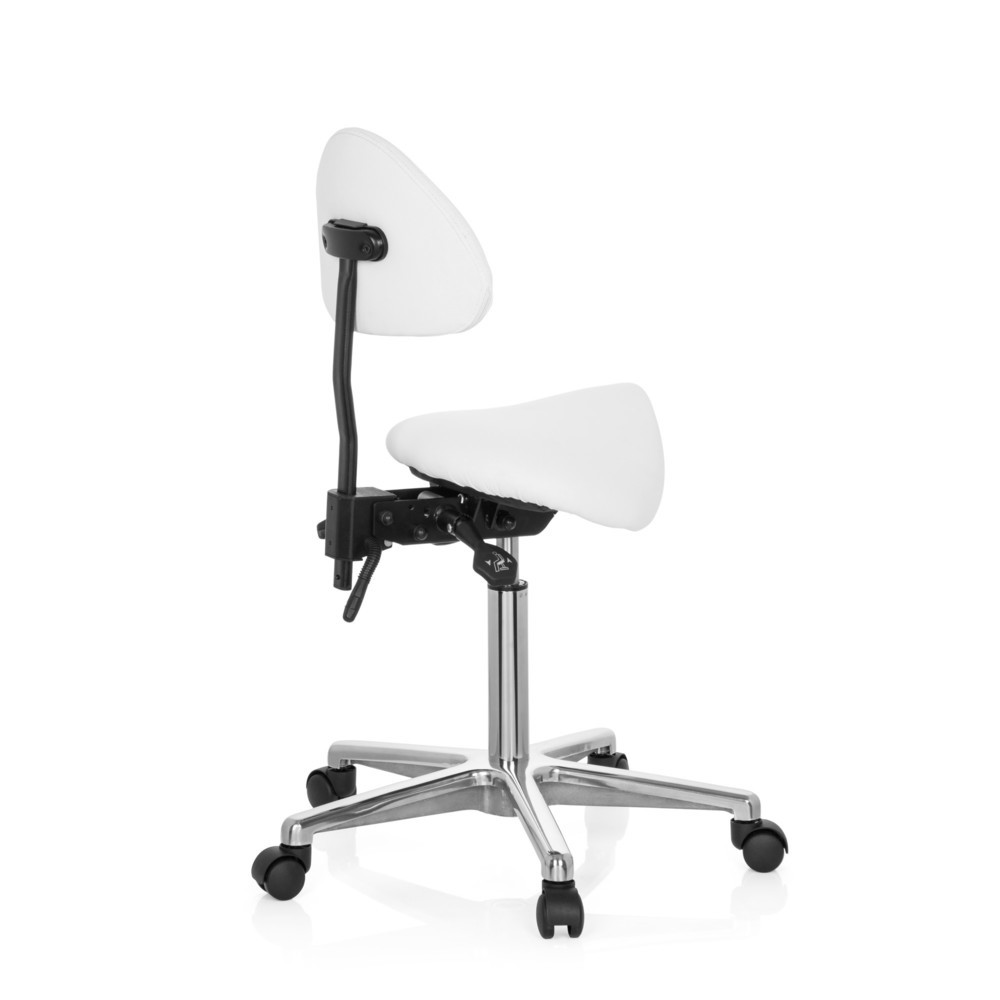 Numéro de l'image du produit 4: Tabouret / tabouret pivotant hjh OFFICE TOP WORK 20 similicuir, blanc