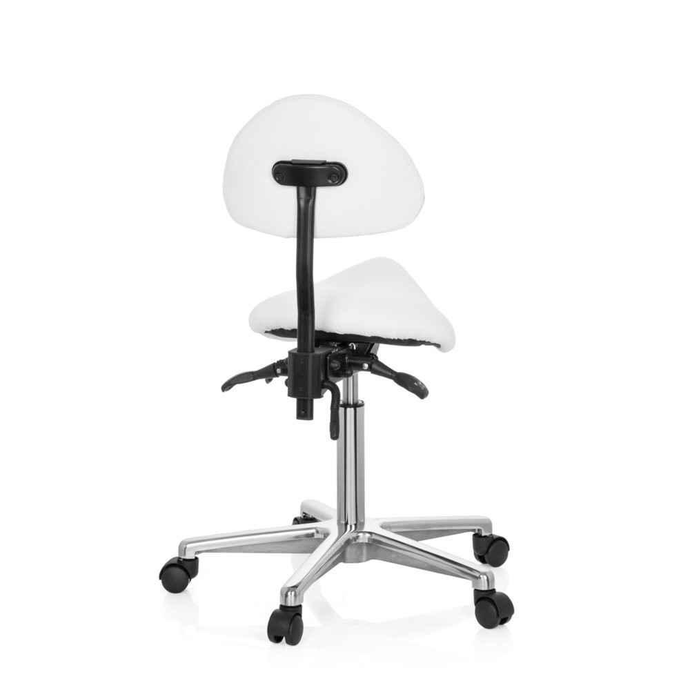 Numéro de l'image du produit 5: Tabouret / tabouret pivotant hjh OFFICE TOP WORK 20 similicuir, blanc