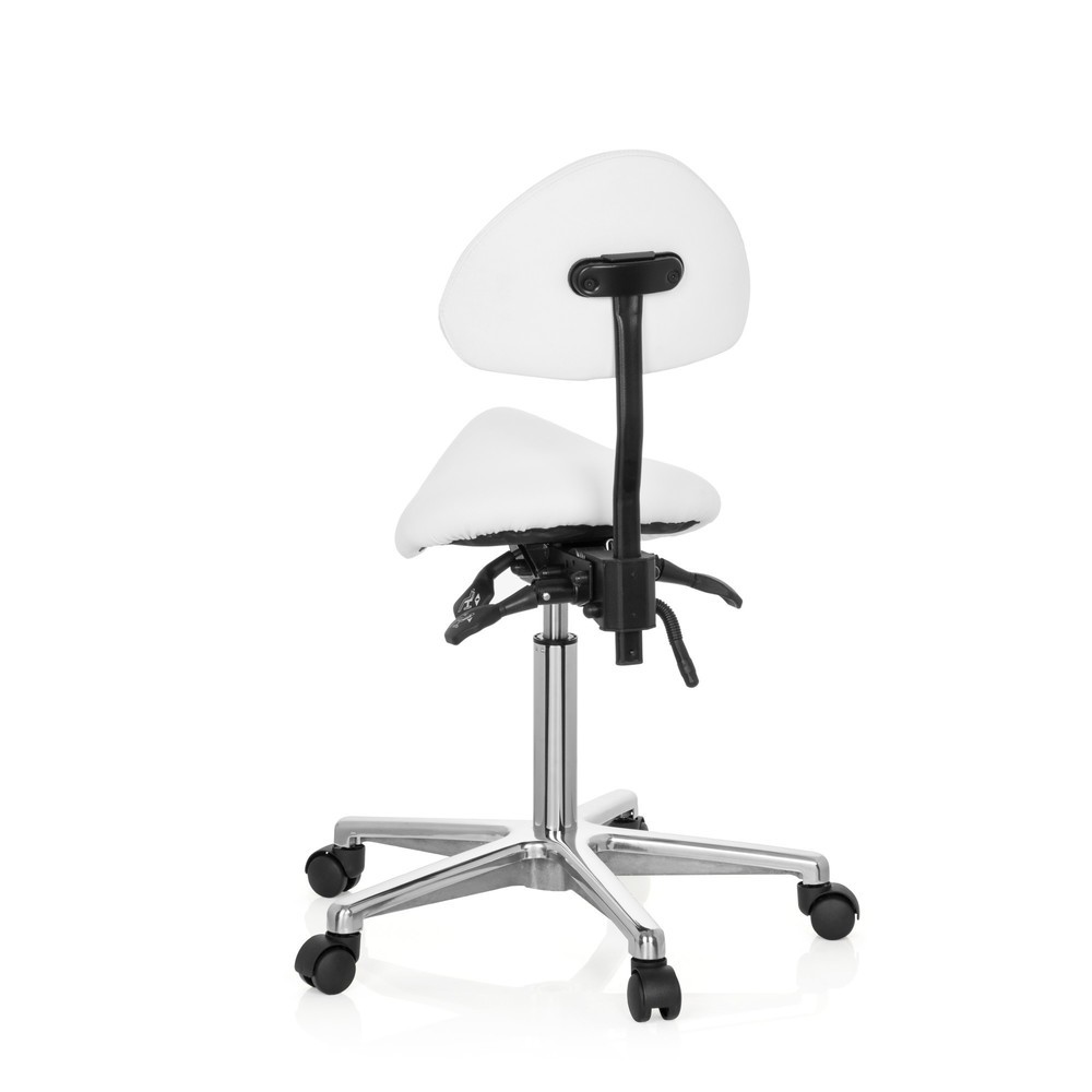 Numéro de l'image du produit 6: Tabouret / tabouret pivotant hjh OFFICE TOP WORK 20 similicuir, blanc