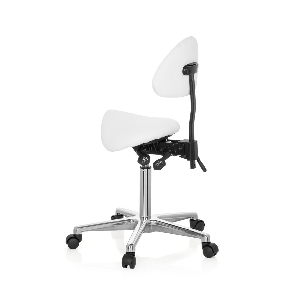 Numéro de l'image du produit 7: Tabouret / tabouret pivotant hjh OFFICE TOP WORK 20 similicuir, blanc