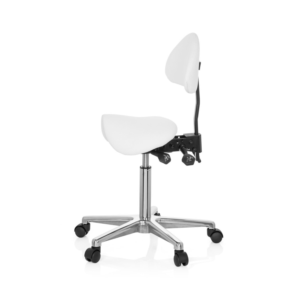 Numéro de l'image du produit 8: Tabouret / tabouret pivotant hjh OFFICE TOP WORK 20 similicuir, blanc