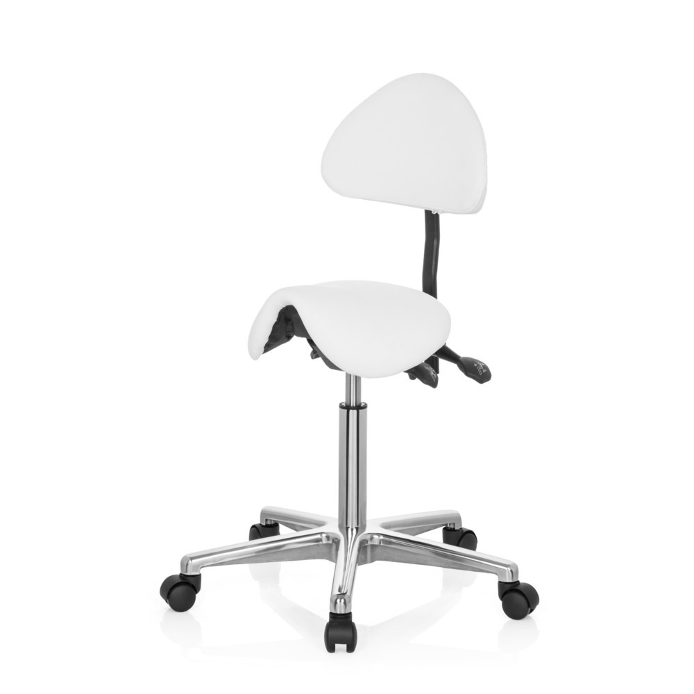 Numéro de l'image du produit 9: Tabouret / tabouret pivotant hjh OFFICE TOP WORK 20 similicuir, blanc