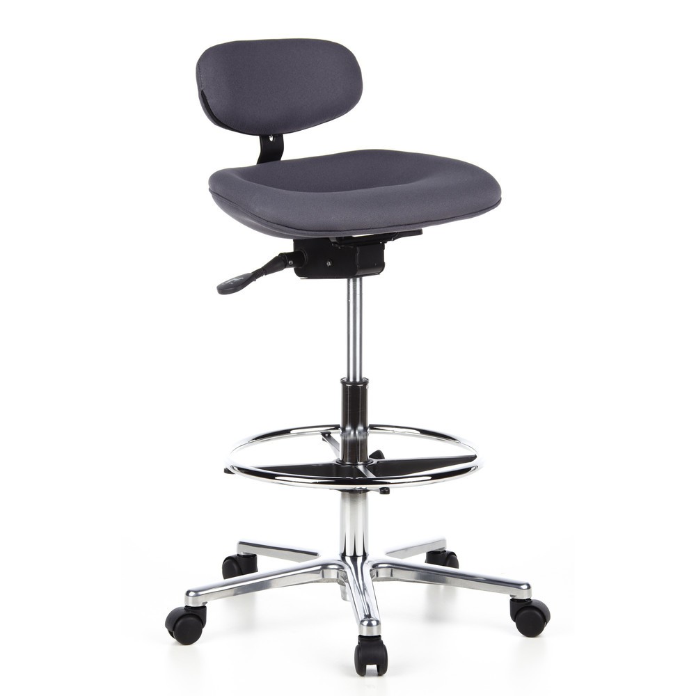 Numéro de l'image du produit 2: Tabouret / tabouret pivotant hjh OFFICE WORK MF tissu, anthracite