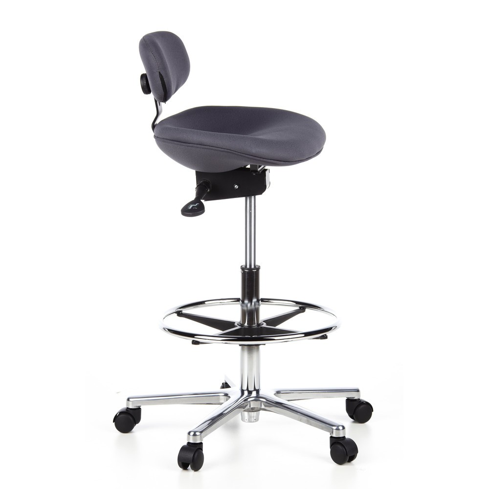 Numéro de l'image du produit 3: Tabouret / tabouret pivotant hjh OFFICE WORK MF tissu, anthracite