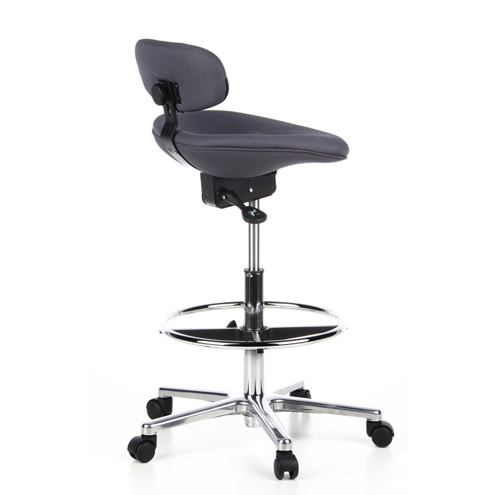 Numéro de l'image du produit 4: Tabouret / tabouret pivotant hjh OFFICE WORK MF tissu, anthracite
