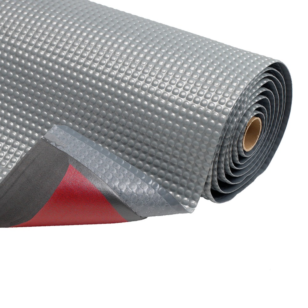 Numéro de l'image du produit 3: Tapis anti-fatigue en PVC, face arrière en vinyle microcellulaire, l x P 910 x 1 500mm, gris