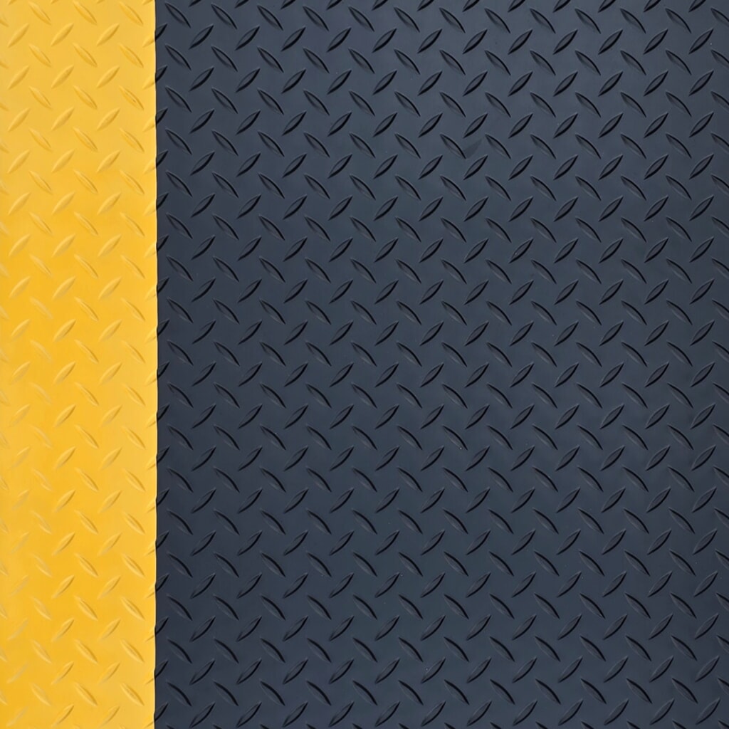 Tapis anti-fatigue ESD ErgoSoft Strong Steinbock®, sculptures en losange, double épaisseur, l x L 600 x 1 000 mm, noir/jaune N° de l'image du produit 4 : Tapis anti-fatigue ESD ErgoSoft Strong Steinbock®, sculptures en losange, double épaisseur, l x L 600 x 1 000 mm, noir/jaune
