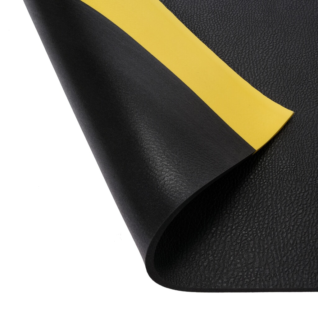 Tapis anti-fatigue HEMMDAL ErgoSoft Classic, texturé, monocouche, LxL 600 x 600 mm, noir/jaune N° de l'image du produit 2 : Tapis anti-fatigue HEMMDAL ErgoSoft Classic, texturé, monocouche, LxL 600 x 600 mm, noir/jaune