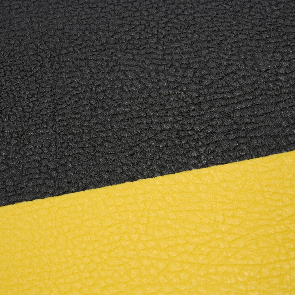 N° de l'image du produit 4 : Tapis anti-fatigue HEMMDAL ErgoSoft Classic, texturé, monocouche, LxL 600 x 600 mm, noir/jaune