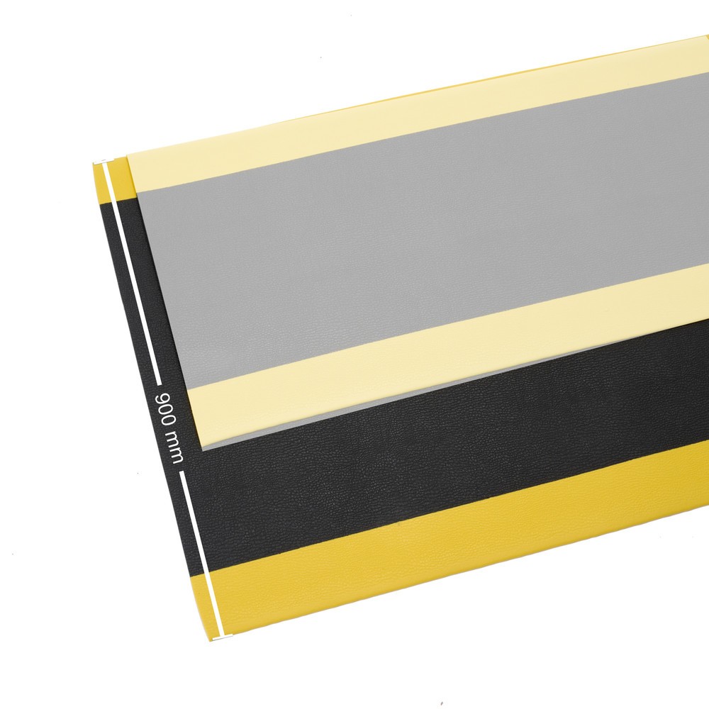 Numéro de l'image du produit 8: Tapis anti-fatigue HEMMDAL ErgoSoft Classic, texturé, monocouche, LxL 900 x 1 200 mm, noir/jaune