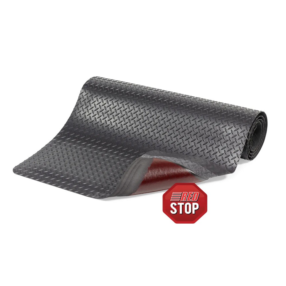 Numéro de l'image du produit 1: Tapis de sol, 2 couches, PVC, lxP 600 x 910 mm, noir