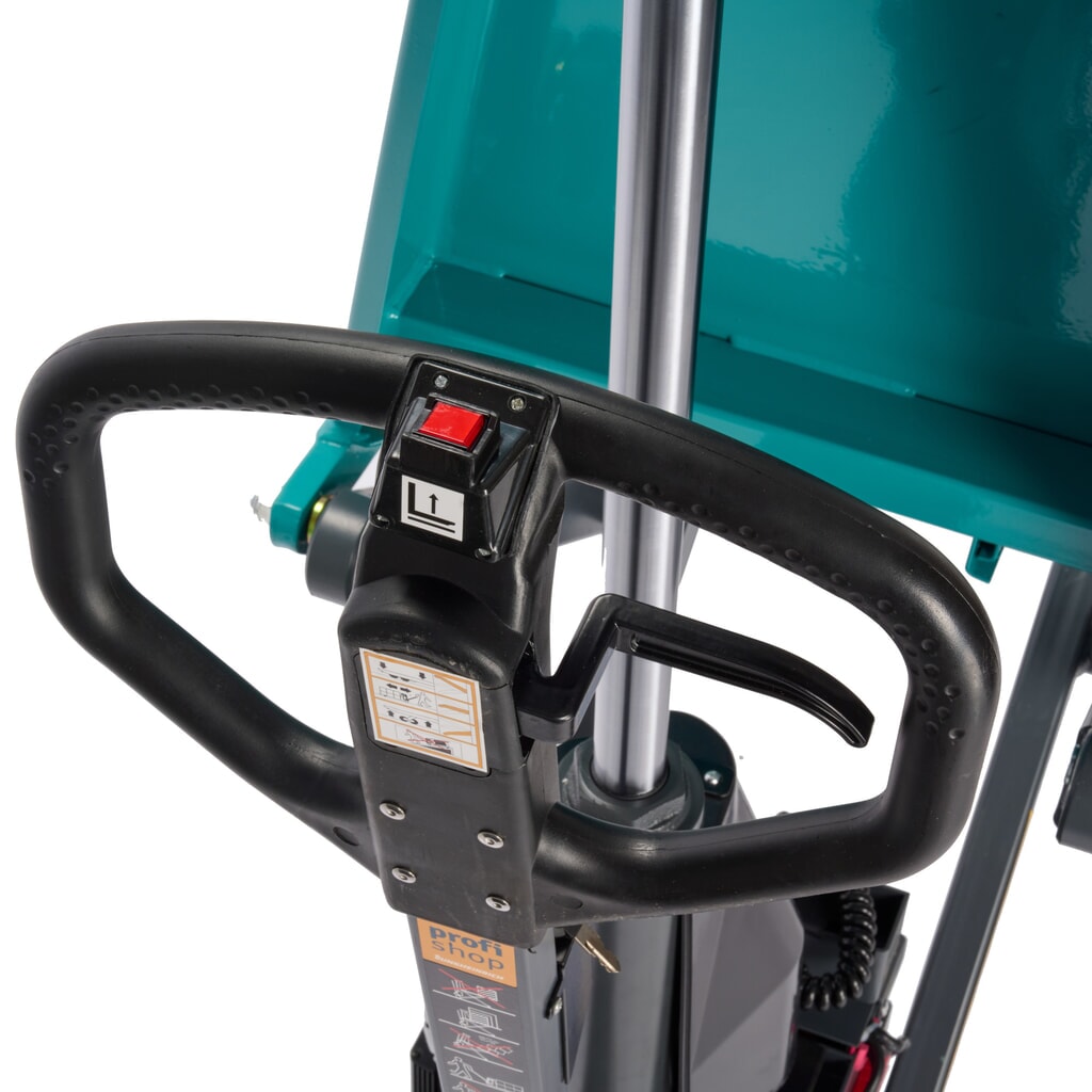 Transpalette à ciseaux Ameise® PTM 1.0 électrohydraulique, capacité de charge 1 000 kg, longueur des fourches 1 150 mm, polyuréthane / nylon N° de l'image du produit 10 : Transpalette à ciseaux Ameise® PTM 1.0 électrohydraulique, capacité de charge 1 000 kg, longueur des fourches 1 150 mm, polyuréthane / nylon