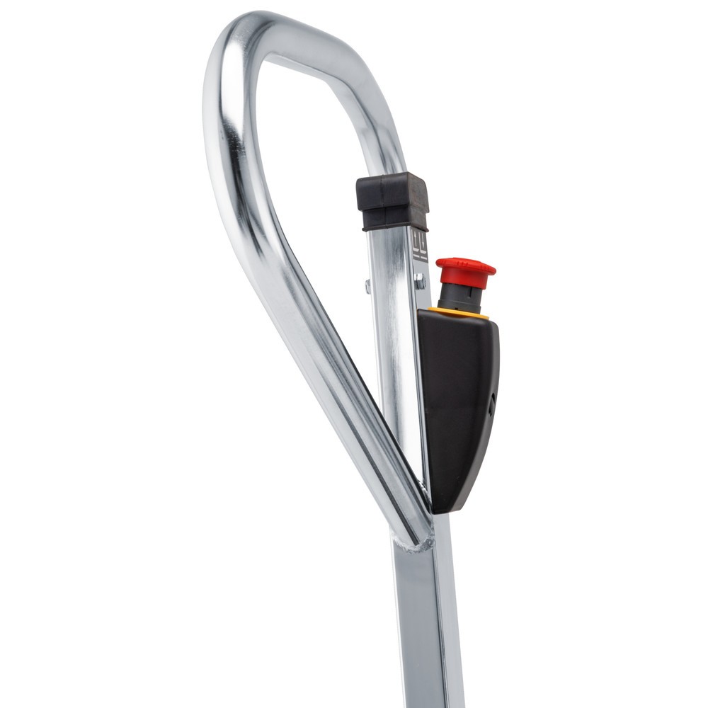 Numéro de l'image du produit 2: Transpalette à ciseaux en acier inoxydable Jungheinrich AMX I15e, capacité de charge 1 500 kg, longueur des fourches 1 200 mm, nylon
