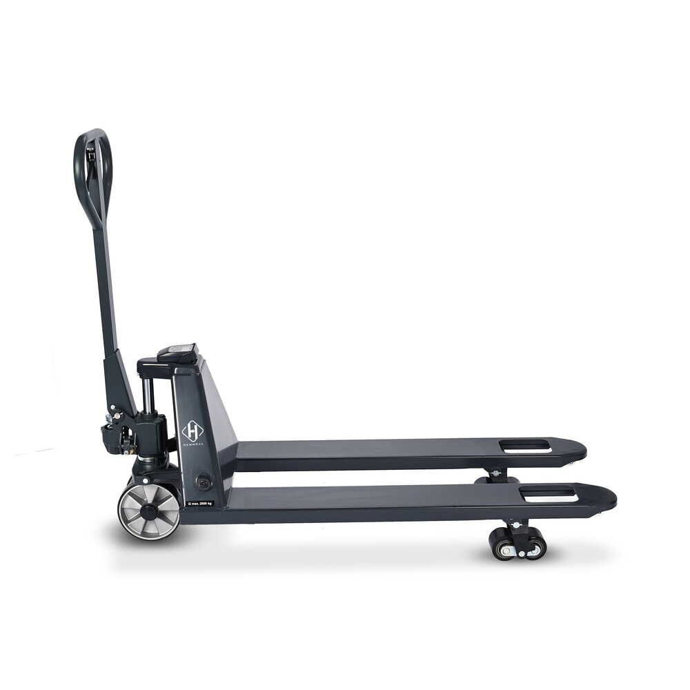 N° de l'image du produit 7 : Transpalette avec balance HEMMDAL PTM 2.0, par pas de 5 kg, capacité de charge 2 000 kg, galets tandem