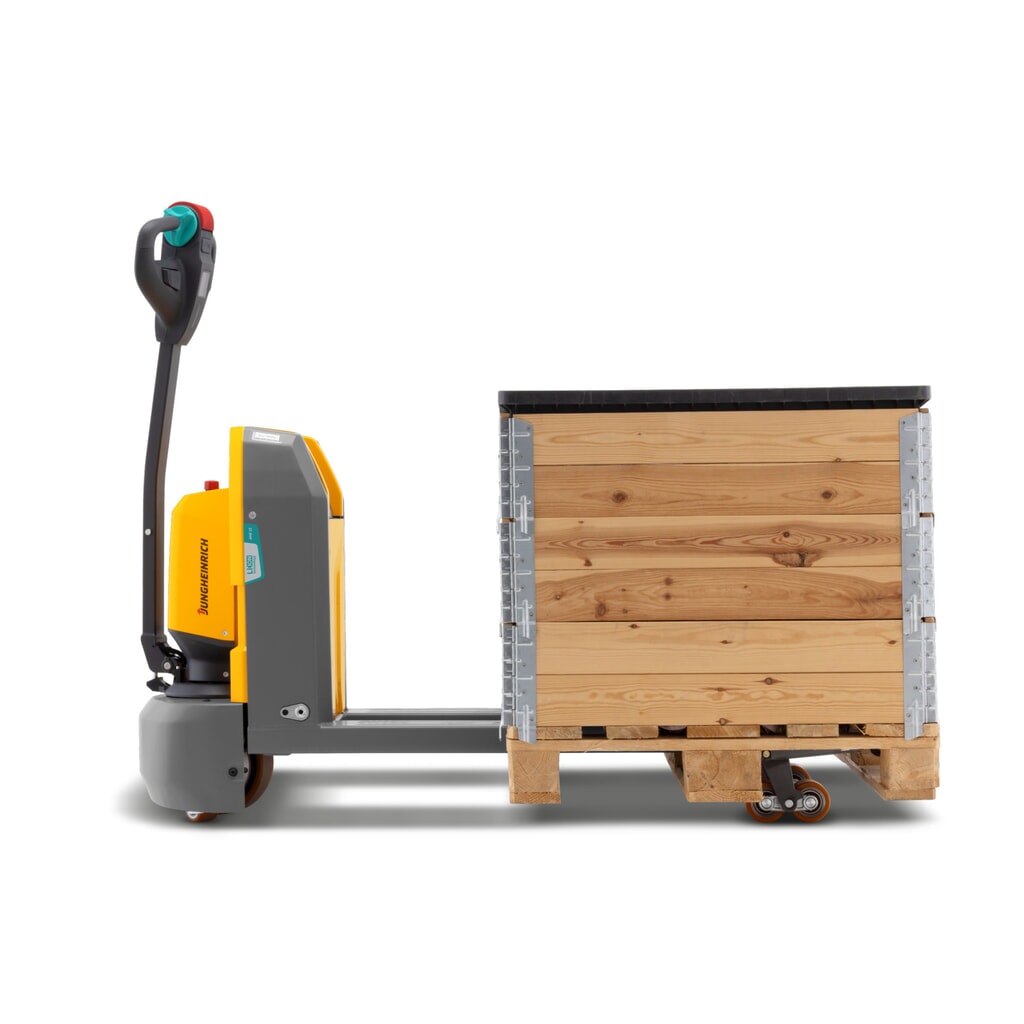 Transpalette électrique Jungheinrich AME 15, capacité de charge 1 500 kg, longueur de fourche 1 150 mm, largeur de fourche spéciale 670 mm, galets tandem N° de l'image du produit 5 : Transpalette électrique Jungheinrich AME 15, capacité de charge 1 500 kg, longueur de fourche 1 150 mm, largeur de fourche spéciale 670 mm, galets tandem