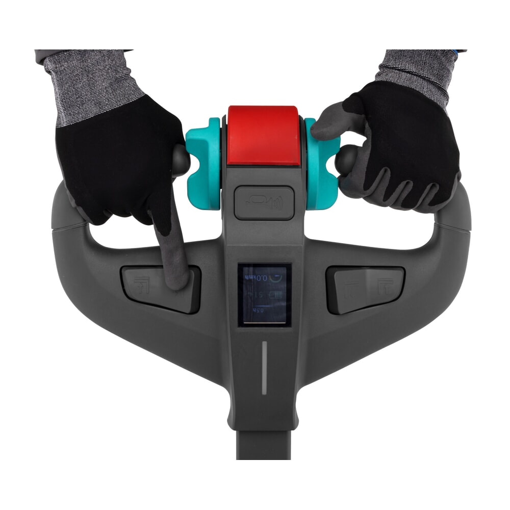 N° de l'image du produit 2 : Transpalette électrique Jungheinrich AME 18, capacité de charge 1 800 kg, longueur de fourche 1 150 mm, largeur de fourche spéciale 670 mm, galets tandem