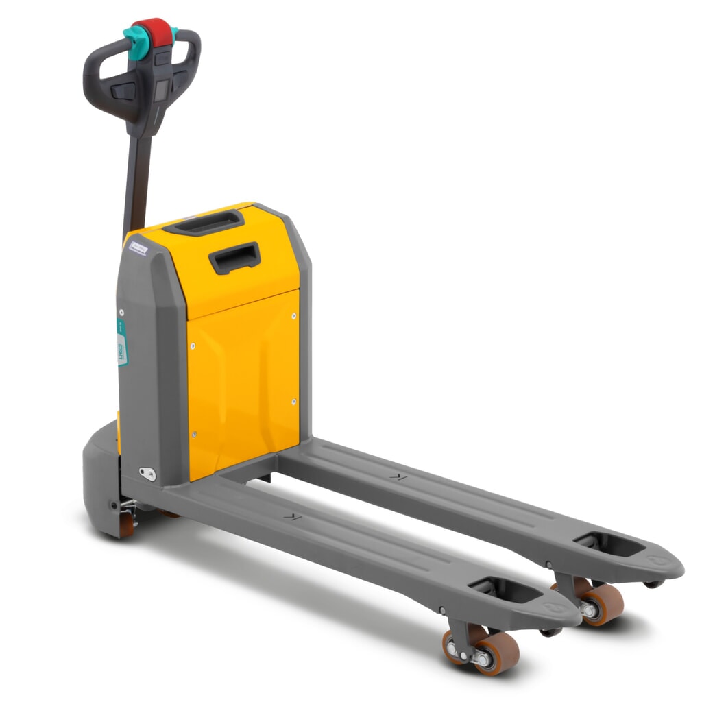 Transpalette électrique Jungheinrich AME 18, capacité de charge 1 800 kg, longueur de fourche 1 150 mm, galets tandem Illustration du produit: Transpalette électrique Jungheinrich AME 18, capacité de charge 1 800 kg, longueur de fourche 1 150 mm, galets tandem