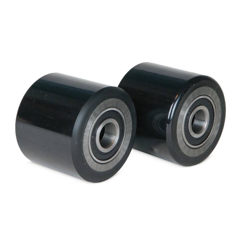 N° de l'image du produit 2 : Transpalette manuel Ameise® PTM 2.5 avec frein à main, capacité de charge 2 500 kg, longueur des fourches 1 150 mm, caoutchouc plein / polyuréthane, galets tandem