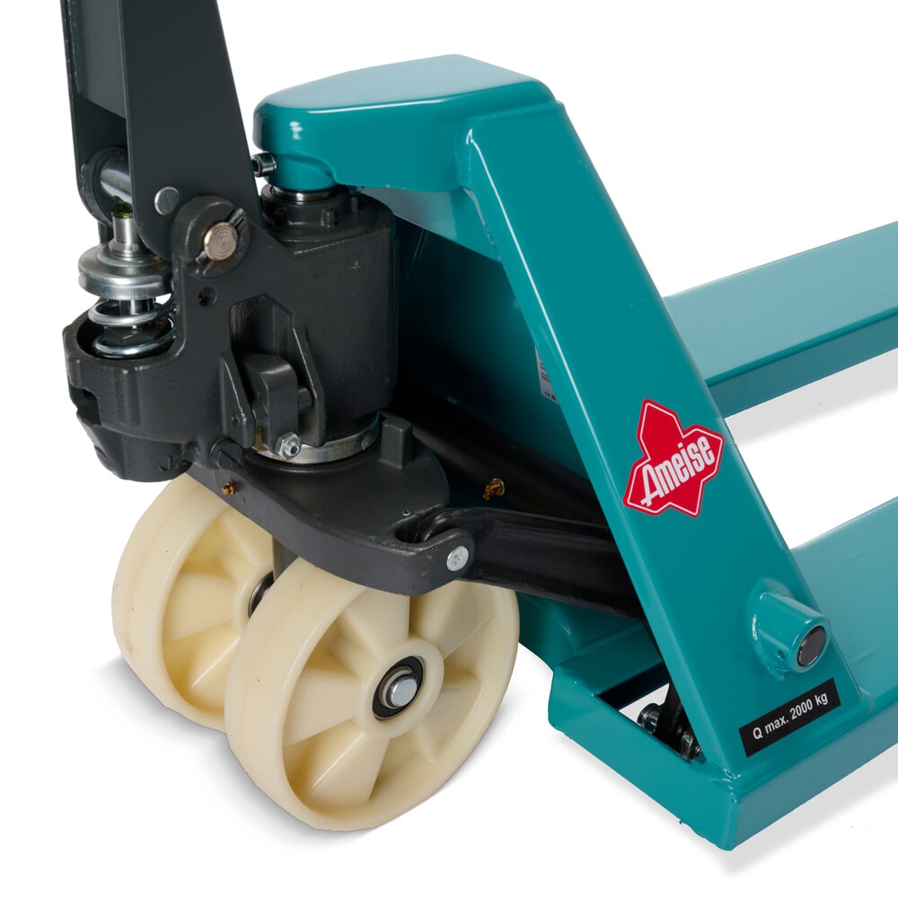 Numéro de l'image du produit 12: Transpalette manuel Ameise® PTM 2.0 capacité de charge 2 000 kg, longueur des fourches 2 000 mm, nylon, galets tandem