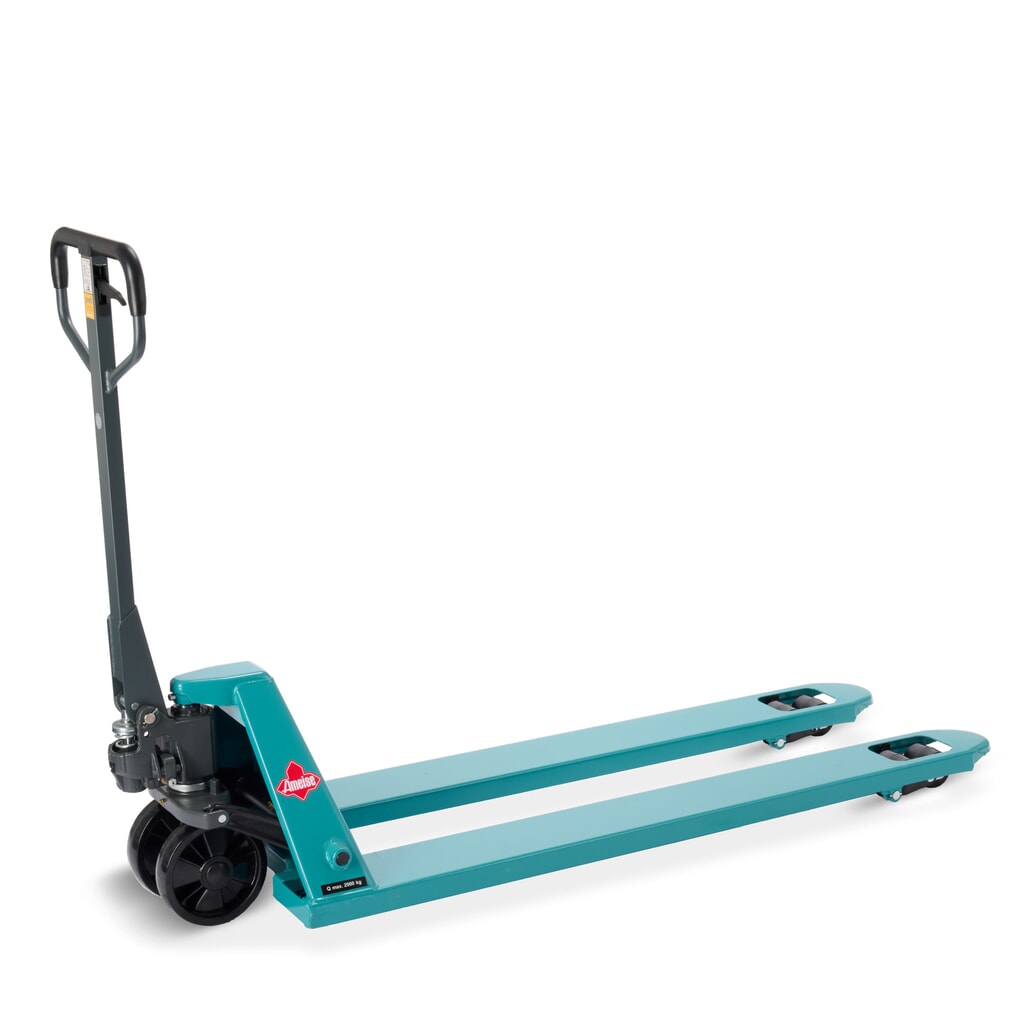 Transpalette manuel Ameise® PTM 2.0, capacité de charge 2 000 kg, longueur de fourche 1 500 mm, polyuréthane, galets tandem N° de l'image du produit 1 : Transpalette manuel Ameise® PTM 2.0, capacité de charge 2 000 kg, longueur de fourche 1 500 mm, polyuréthane, galets tandem