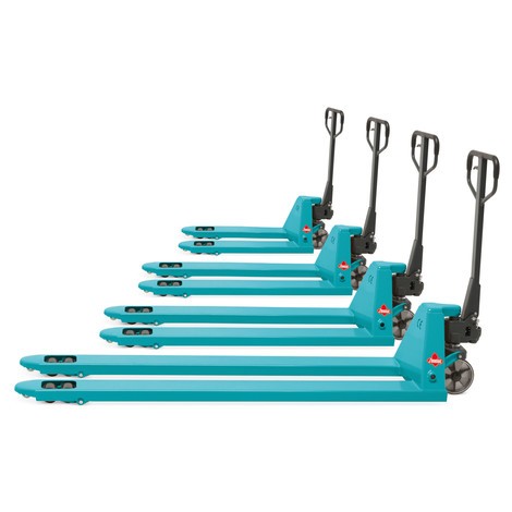 N° de l'image du produit 2 : Transpalette manuel Ameise® PTM 2.0, capacité de charge 2&nbsp;000&nbsp;kg, longueur de fourche 2&nbsp;500&nbsp;mm, nylon, galets tandem
