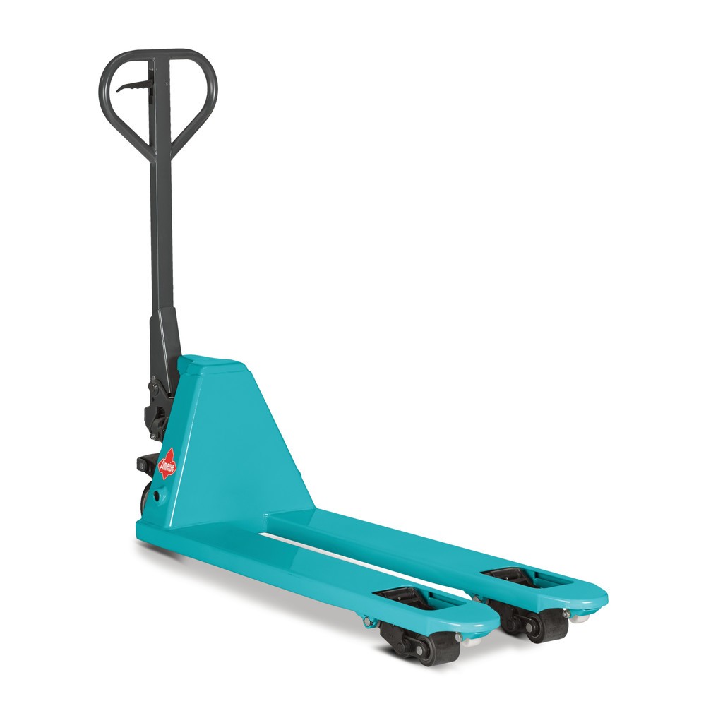 Illustration du produit: Transpalette manuel étroit Ameise® PTM 2.0 Narrow, capacité de charge 2 000 kg, longueur des fourches 1 150 mm, largeur de prise des fourches 450 mm, caoutchouc plein / polyuréthane