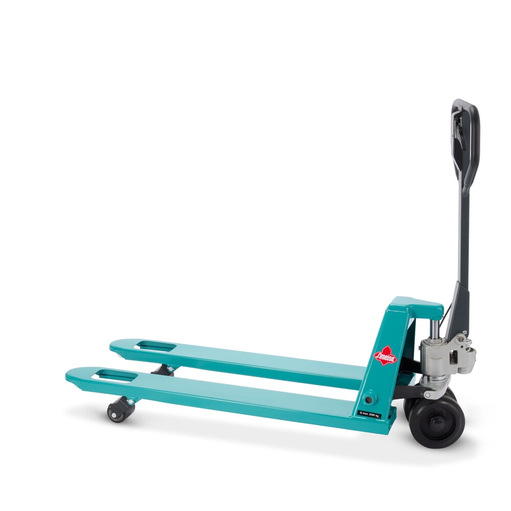 Numéro de l'image du produit 6: Transpalette manuel Ameise® PTM 2.5 avec frein à main, capacité de charge 2 500 kg, longueur des fourches 1 150 mm, caoutchouc plein / polyuréthane