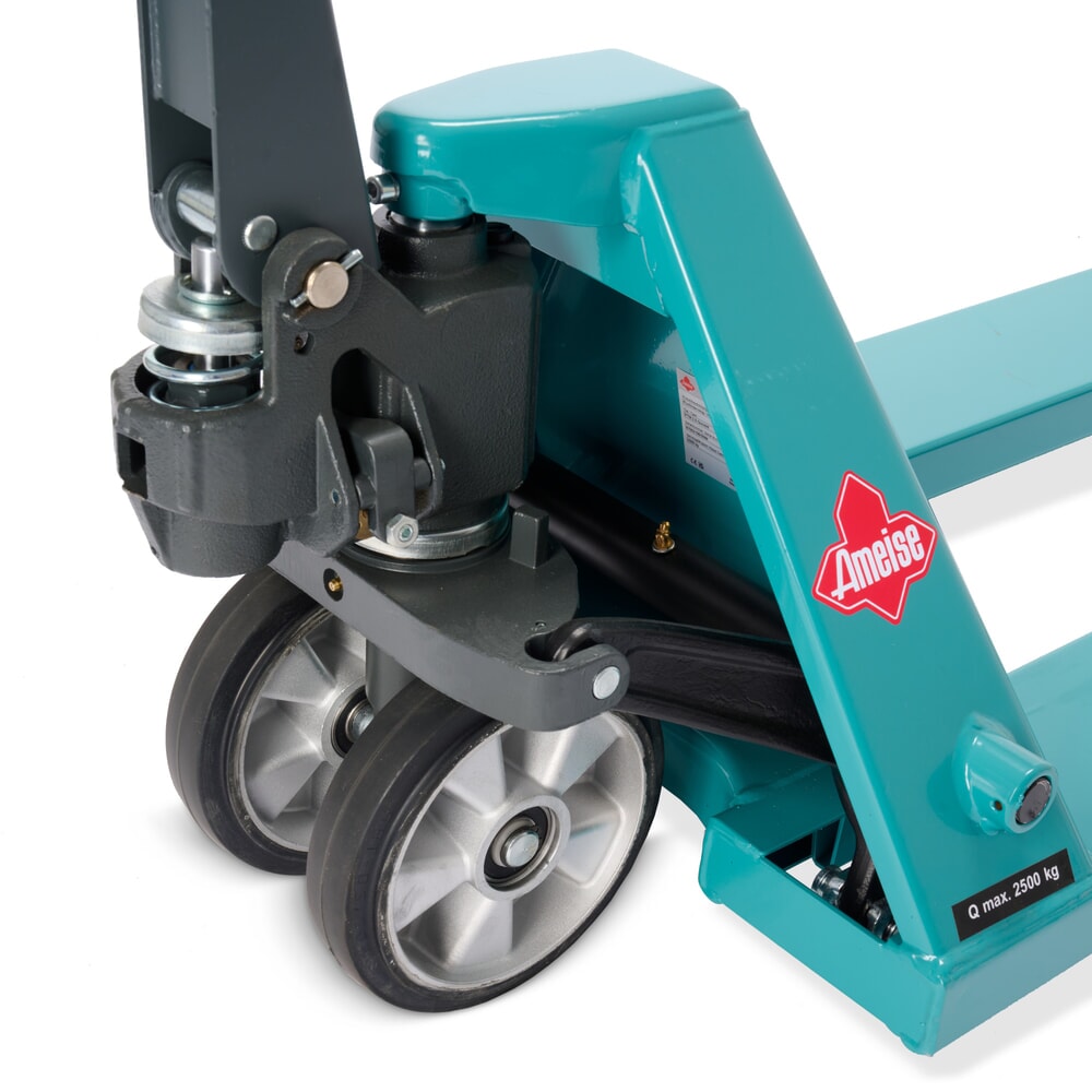 Numéro de l'image du produit 13: Transpalette manuel Ameise® PTM 2.5 avec levée rapide, capacité de charge 2 500 kg, longueur des fourches 1 150 mm, caoutchouc plein / polyuréthane, galets tandem