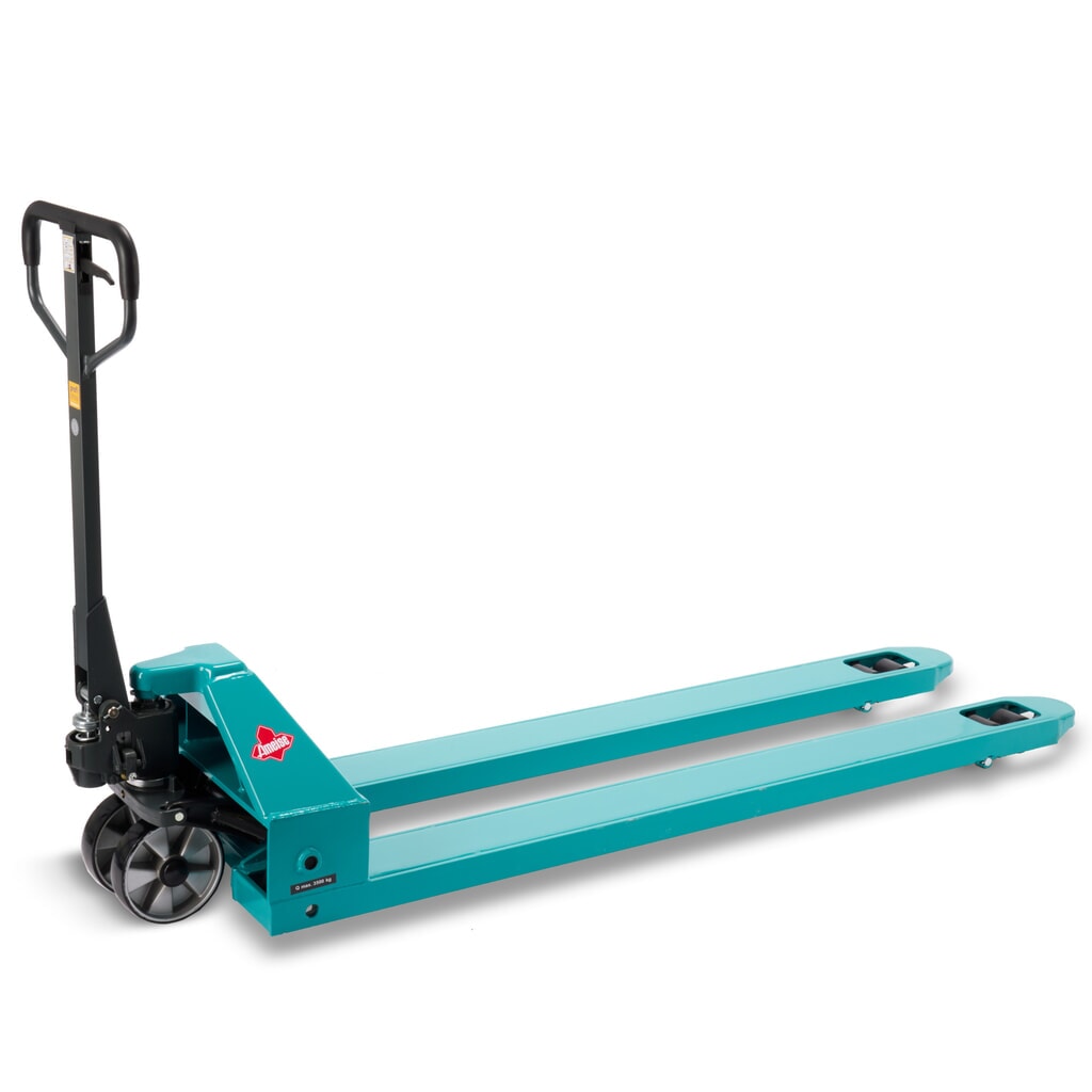 Transpalette manuel Ameise® PTM 3.5, capacité de charge 3 500 kg, longueur de fourche 1 800 mm, polyuréthane, galets tandem Illustration du produit: Transpalette manuel Ameise® PTM 3.5, capacité de charge 3 500 kg, longueur de fourche 1 800 mm, polyuréthane, galets tandem