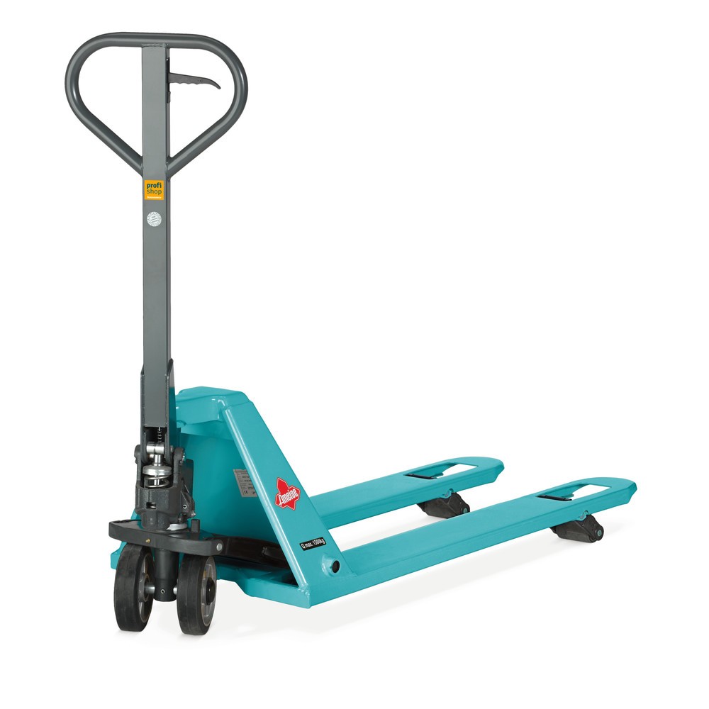 Illustration du produit: Transpalette manuel surbaissé Ameise® PTM 1.5 Low, capacité de charge 1 500 kg, longueur des fourches 1 150 mm, caoutchouc plein / polyuréthane, galets tandem