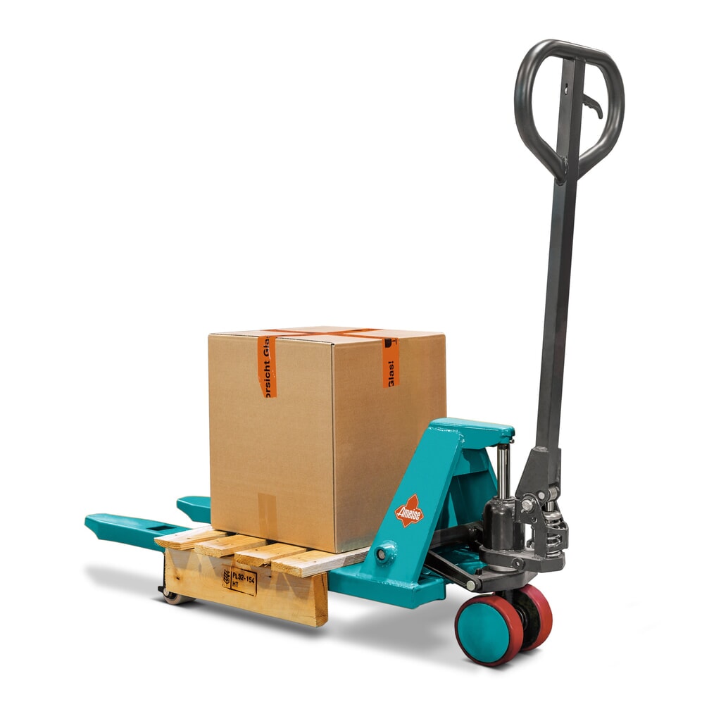 Illustration du produit: Transpalette mini manuel Ameise® PTM 0.5 capacité de charge 500 kg, longueur des fourches 800 mm, polyuréthane / nylon
