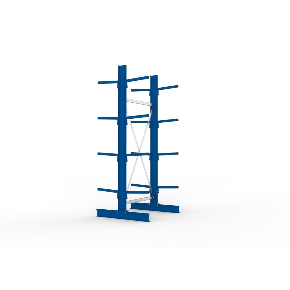 Numéro de l'image du produit 2: Module de base de rayonnage cantilever META, double accès, capacité de charge par bras 220 kg, H x l x P 2 500 x 1 094 x 1 020 mm