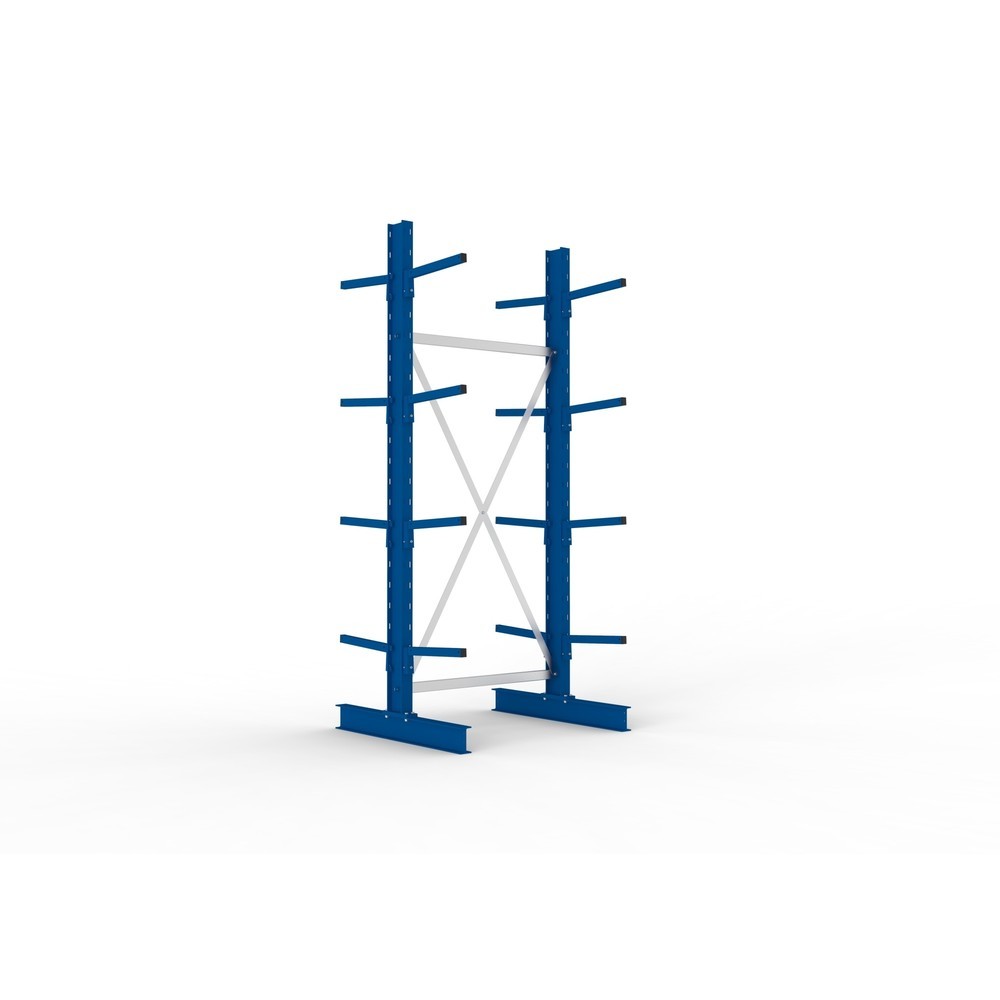 Illustration du produit: Module de base de rayonnage cantilever META, double accès, capacité de charge par bras 220 kg, H x l x P 2 500 x 1 094 x 1 020 mm