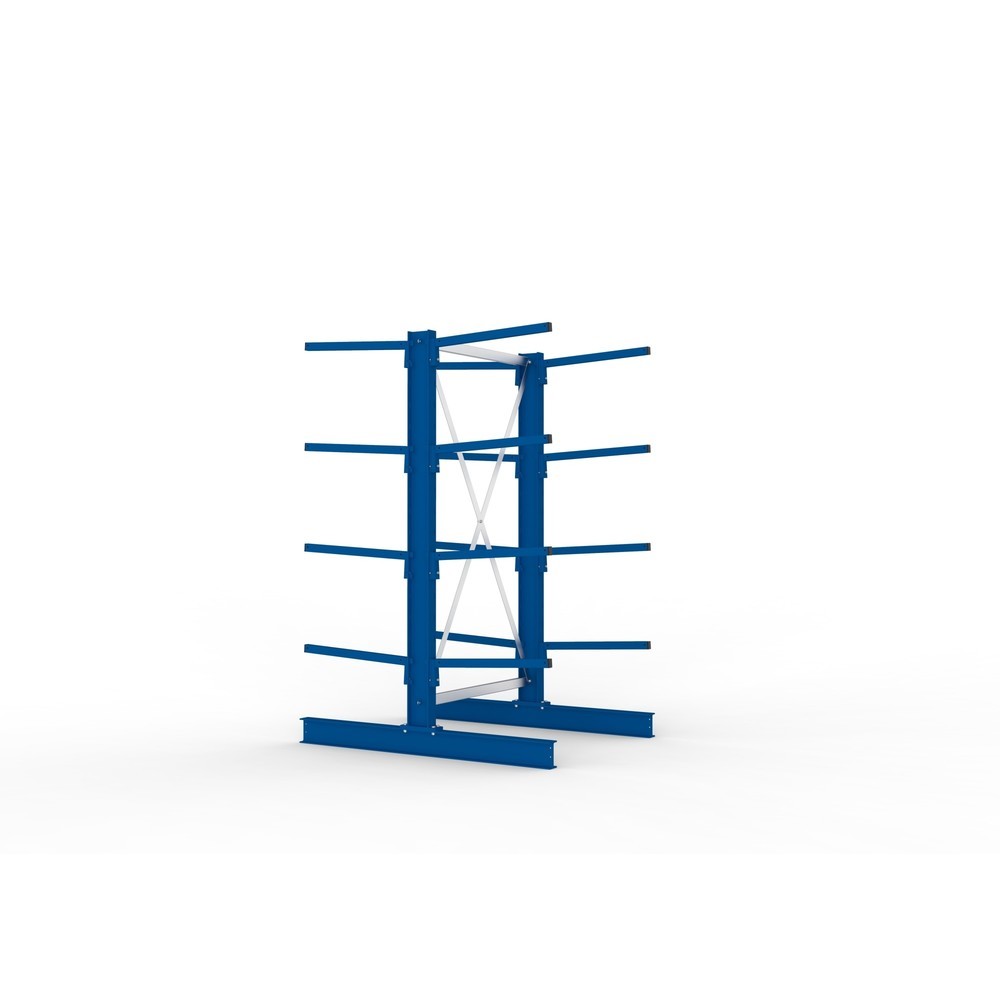 Numéro de l'image du produit 2: Module de base de rayonnage cantilever META, double accès, capacité de charge par bras 140 kg, H x l x P 2 000 x 1 094 x 1 420 mm