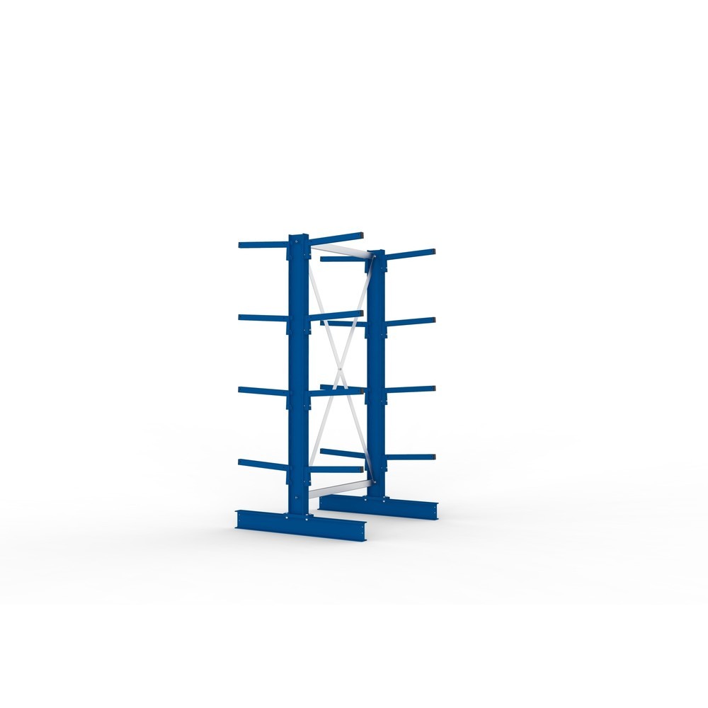 Numéro de l'image du produit 2: Module de base de rayonnage cantilever META, double accès, capacité de charge par bras 220 kg, H x l x P 2 000 x 1 094 x 1 020 mm
