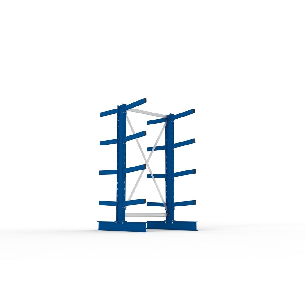 Numéro de l'image du produit 3: Module de base de rayonnage cantilever META, double accès, capacité de charge par bras 430 kg, H x l x P 2 000 x 1 103 x 1 240 mm