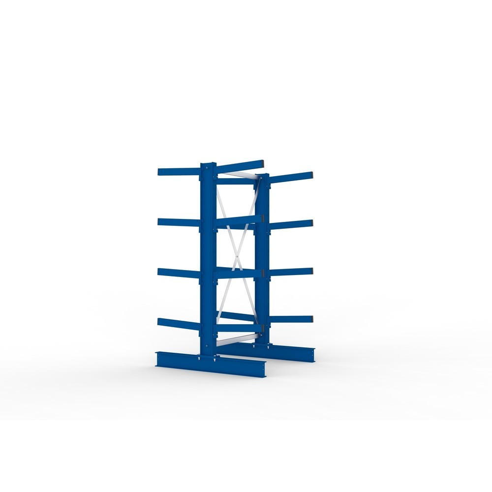 Numéro de l'image du produit 4: Module de base de rayonnage cantilever META, double accès, capacité de charge par bras 430 kg, H x l x P 2 000 x 1 103 x 1 240 mm