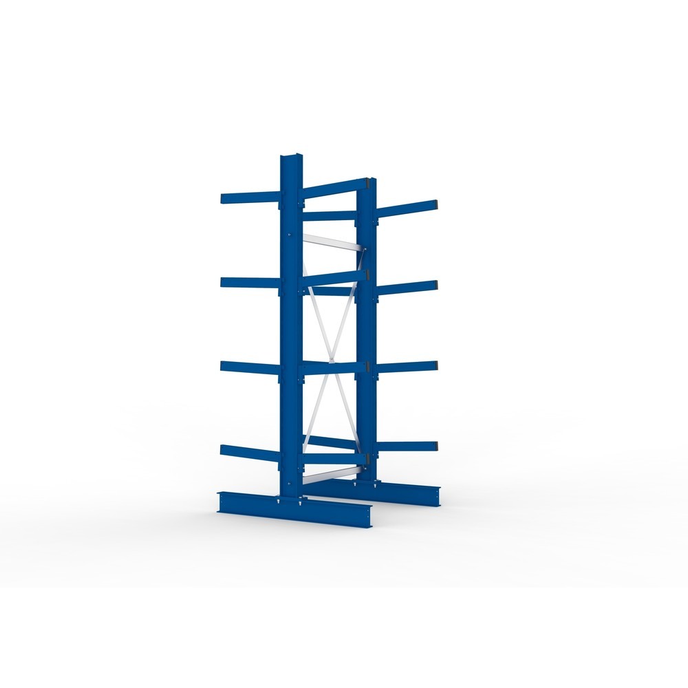 Numéro de l'image du produit 4: Module de base de rayonnage cantilever META, double accès, capacité de charge par bras 430 kg, H x l x P 2 500 x 1 103 x 1 240 mm