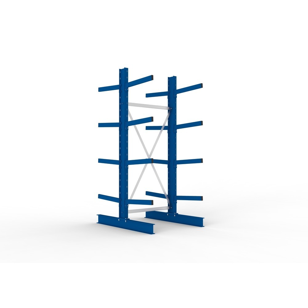 Illustration du produit: Module de base de rayonnage cantilever META, double accès, capacité de charge par bras 355 kg, H x l x P 2 500 x 1 103 x 1 440 mm