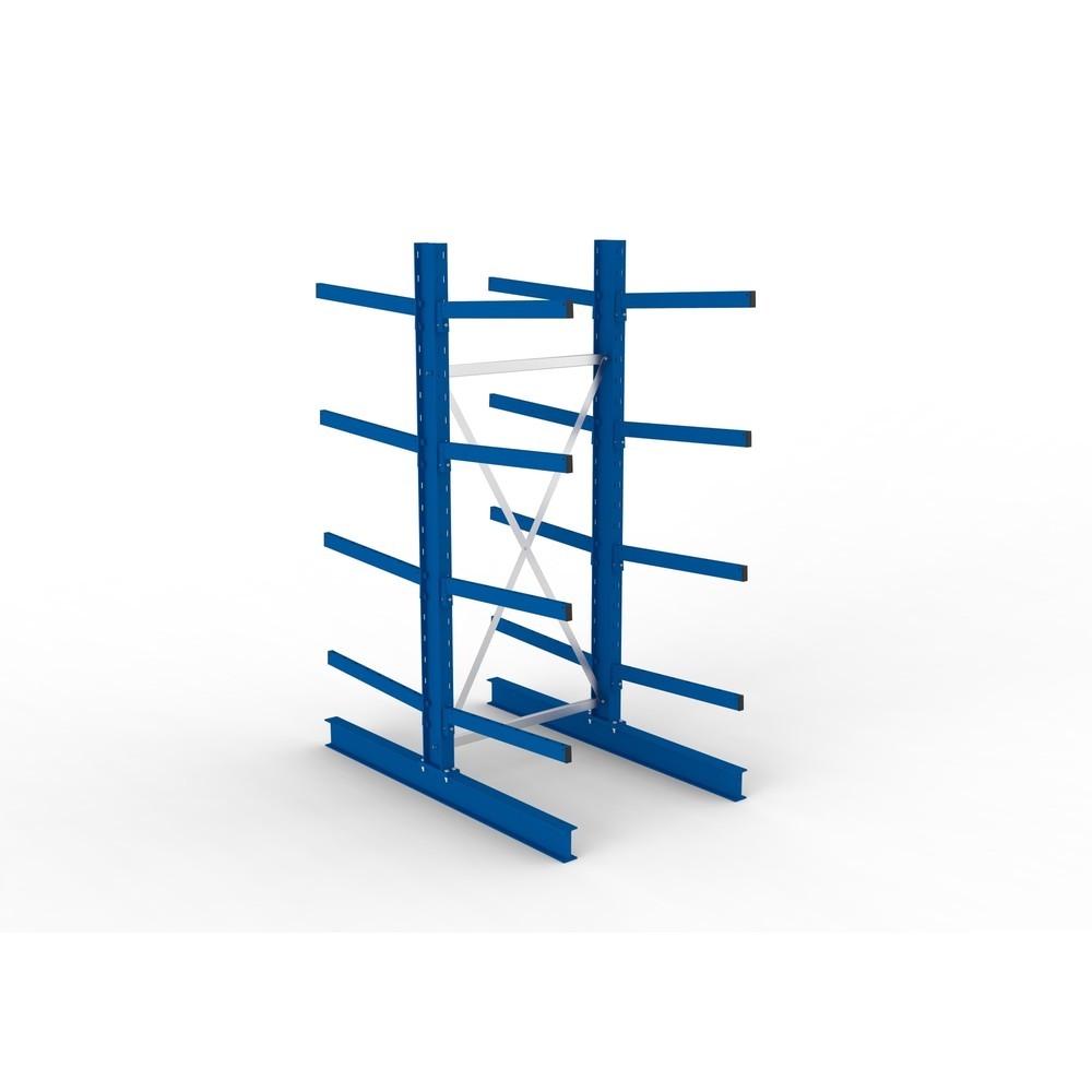 Numéro de l'image du produit 2: Module de base de rayonnage cantilever META, double accès, capacité de charge par bras 250 kg, H x l x P 2 500 x 1 103 x 1 840 mm