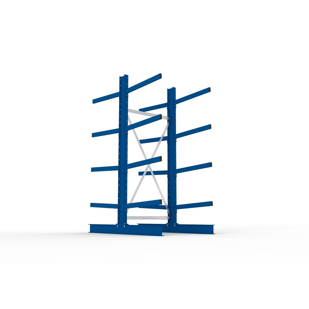 Numéro de l'image du produit 3: Module de base de rayonnage cantilever META, double accès, capacité de charge par bras 250 kg, H x l x P 2 500 x 1 103 x 1 840 mm