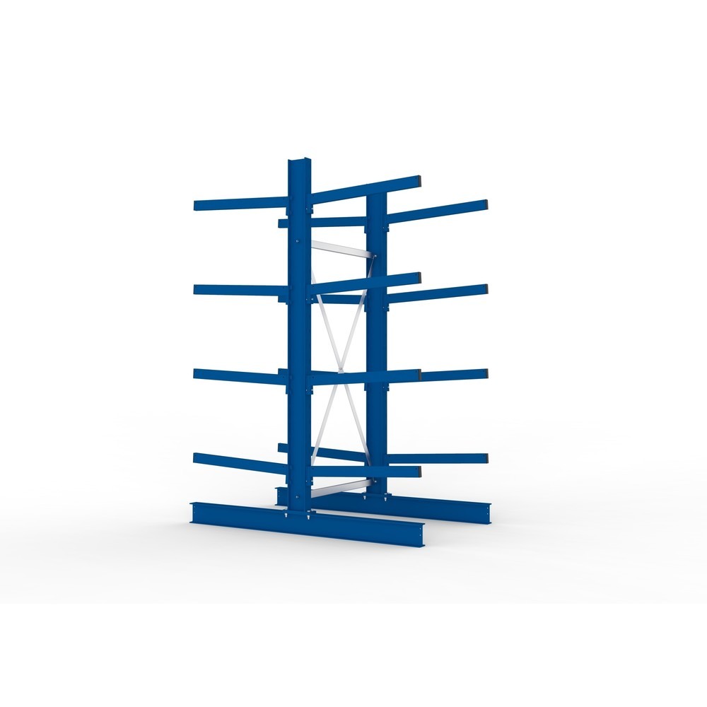 Numéro de l'image du produit 4: Module de base de rayonnage cantilever META, double accès, capacité de charge par bras 250 kg, H x l x P 2 500 x 1 103 x 1 840 mm