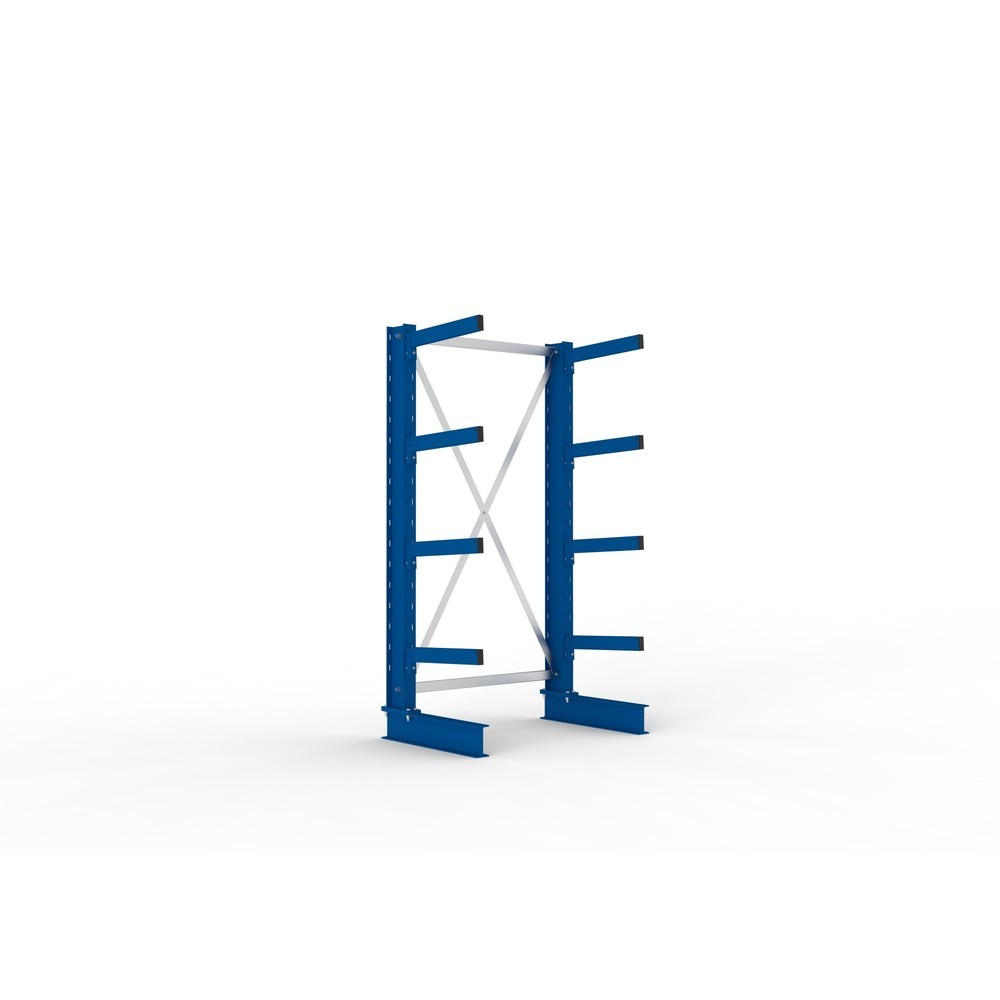 Illustration du produit: Rayonnage cantilever META, module de base, unilatéral, capacité de charge par bras 430 kg, H x l x P 2 000 x 1 103 x 730 mm