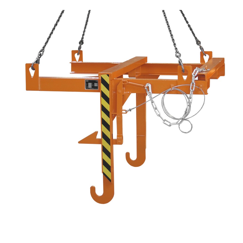 Numéro de l'image du produit 1: Traverse de basculement pour bac pour matériaux de construction Bauer® BBT, peint, jaune-orange