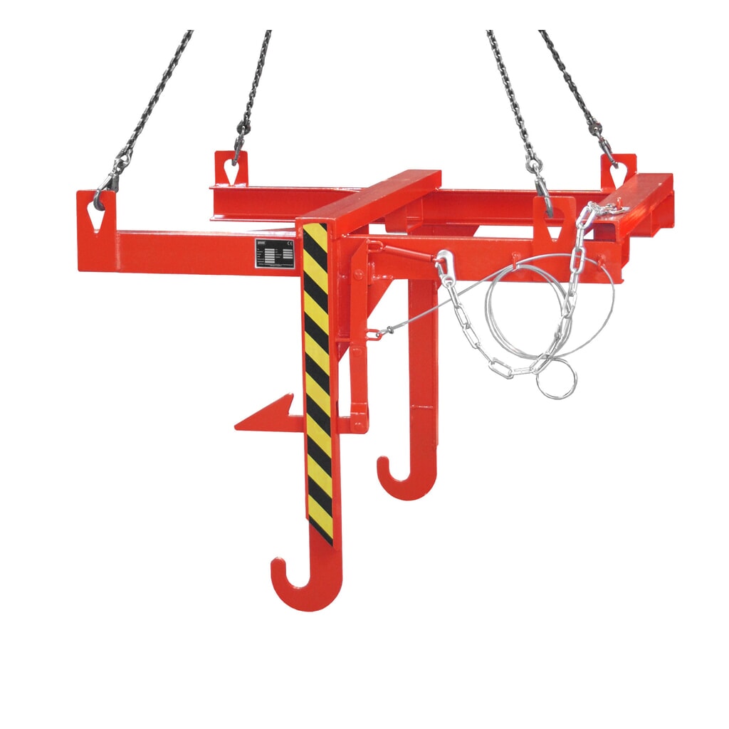 Illustration du produit: Traverse de basculement pour bac pour matériaux de construction Bauer® BBT, peint, rouge feu